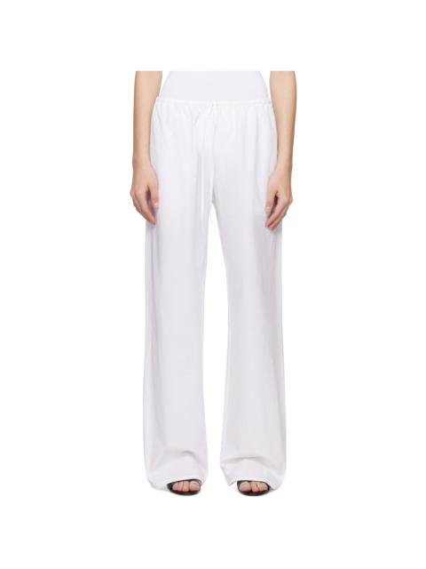 White Drawcord Trousers