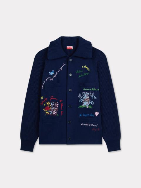 'KENZO Cartoon' embellished cardigan in wool cotton