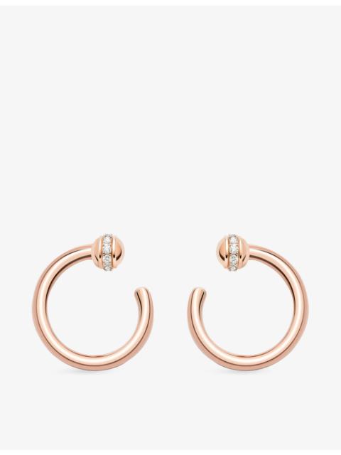 Possession 18ct Rose-Gold  And 0.2ct Diamond Hoop Earrings