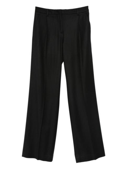 straight-leg pleated trousers