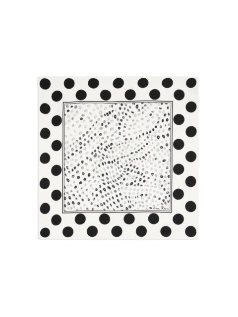 polka-dot silk scarf