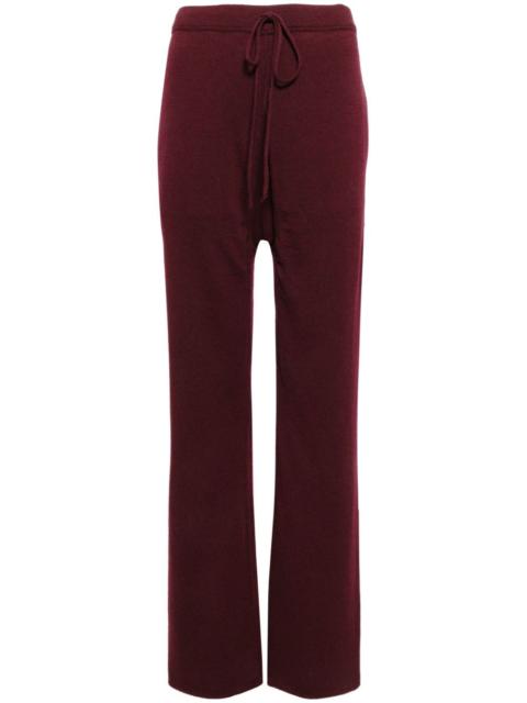 wool-blend flared trousers