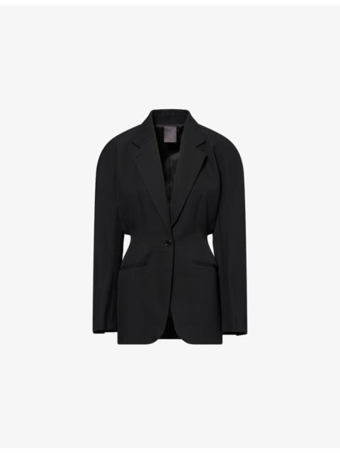 Grain Single-Breasted Wool Blazer