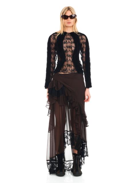 BLACK WAVY DANDELION TOP