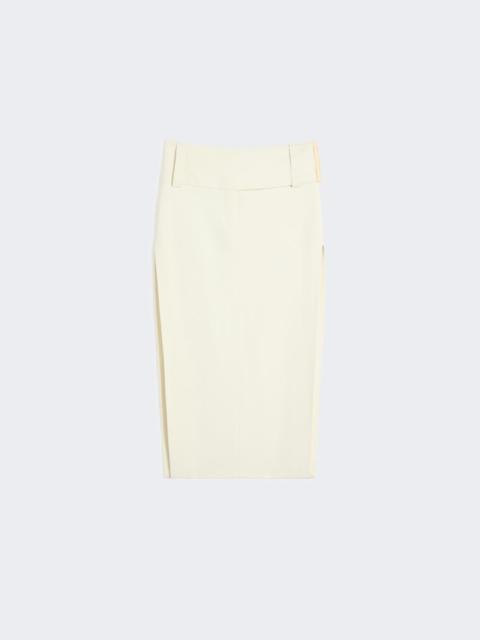 Long stretch viscose skirt - ivory
