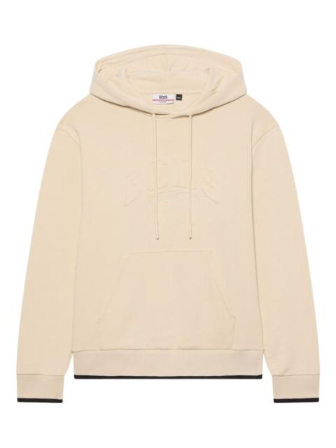 logo-embossed hoodie