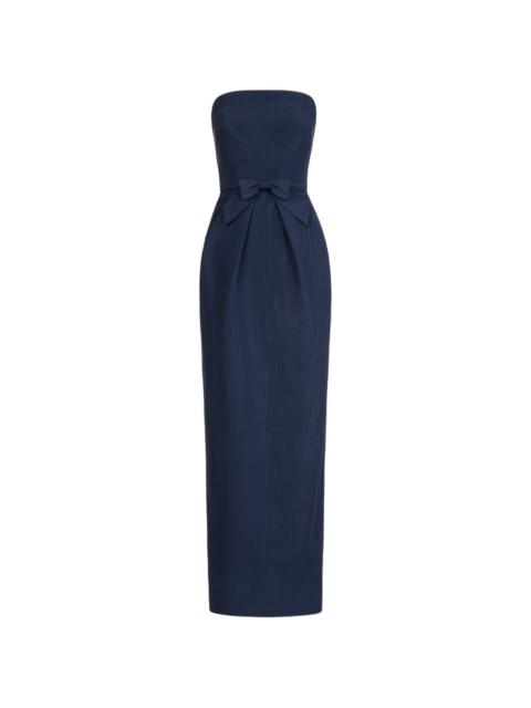bow-detailed column gown