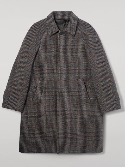 'The Balmacaan' Coat | Dark Slate Check