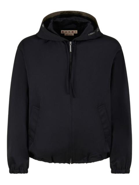 hooded zip-up jacket