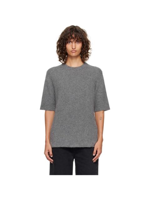 Gray Raven Yak Blend Short Sleeves Sweater