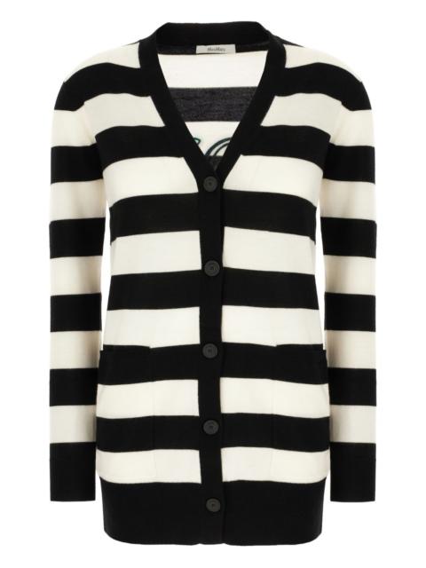 striped virgin-wool cardigan