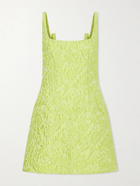 Floral Silk-blend Jacquard Mini Dress