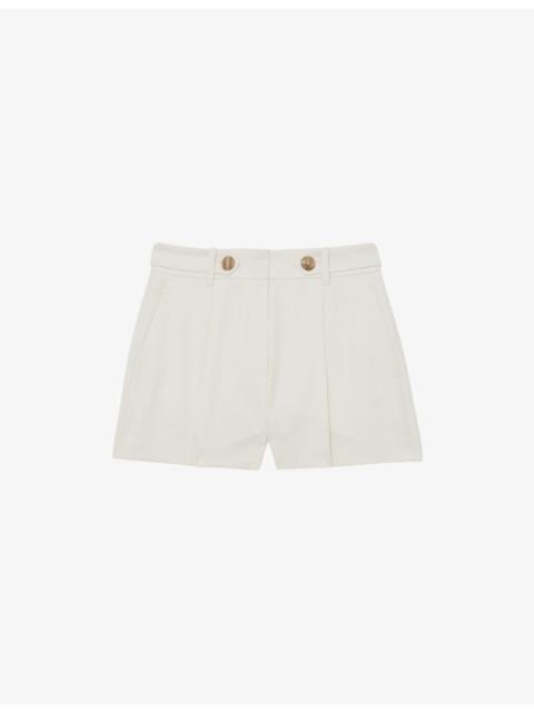Malin Front-Pleat Tailored Woven Shorts