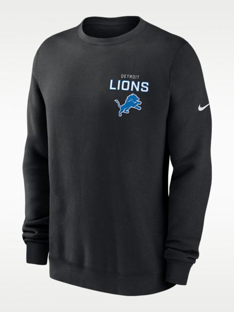 Detroit Lions Draw Block Club Men's Nike NFL Pullover Crew