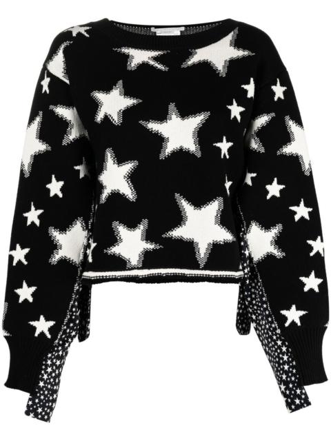 star-motif knitted jumper
