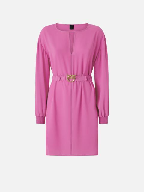 SHORT TECHNICAL CREPE DRESS