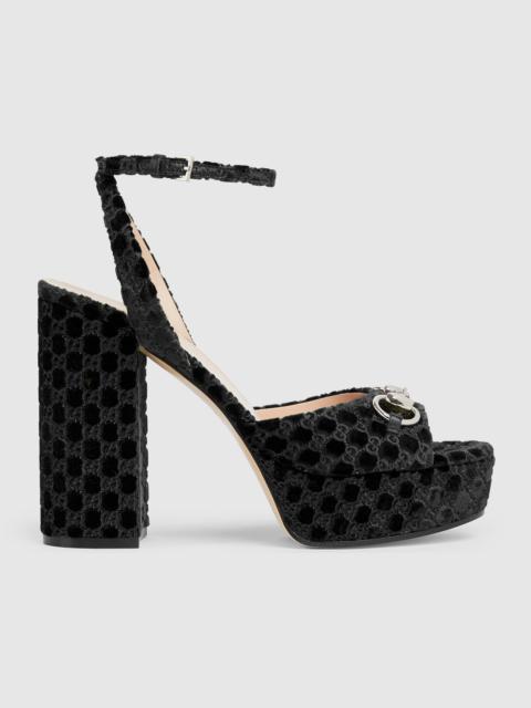 Women's platform sandal with Horsebit