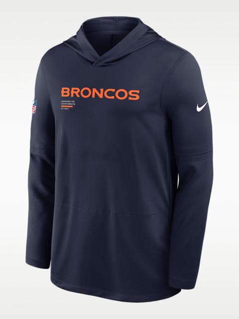 Denver Broncos Pure Fury Sideline Men's Nike Dri-FIT NFL Long-Sleeve Hooded Top