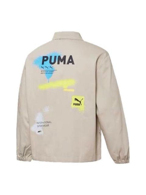 PUMA Logo Printing Loose Woven lapel Jacket 536089-64
