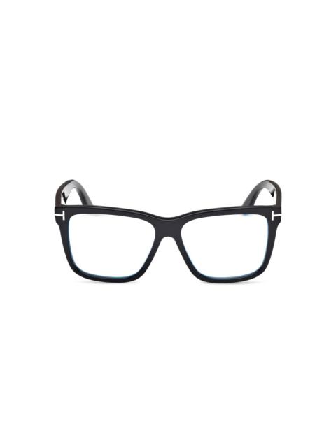 square-frame clip-on glasses