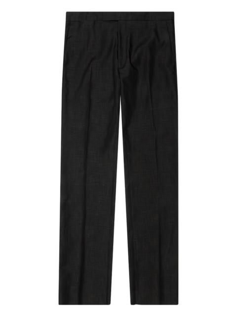 pressed-crease trousers