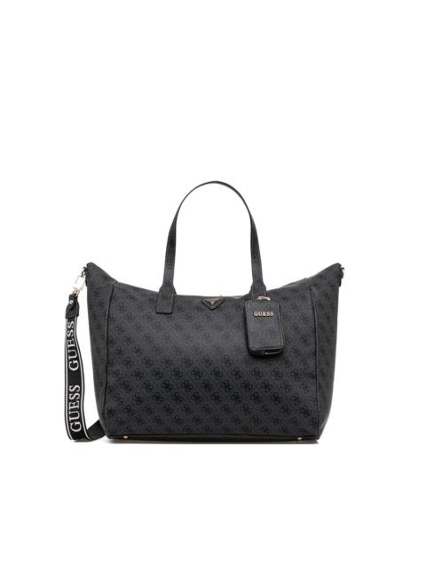 patterned zip tote bag