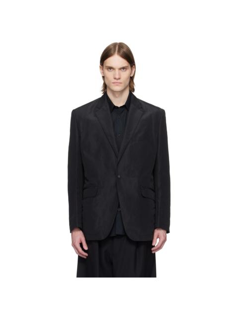 Black Notched Lapel Blazer