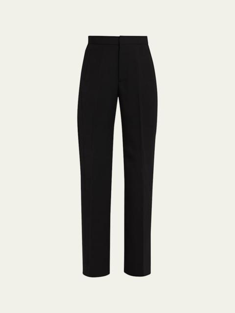 Tosh Mesh-Inset Straight-Leg Trousers