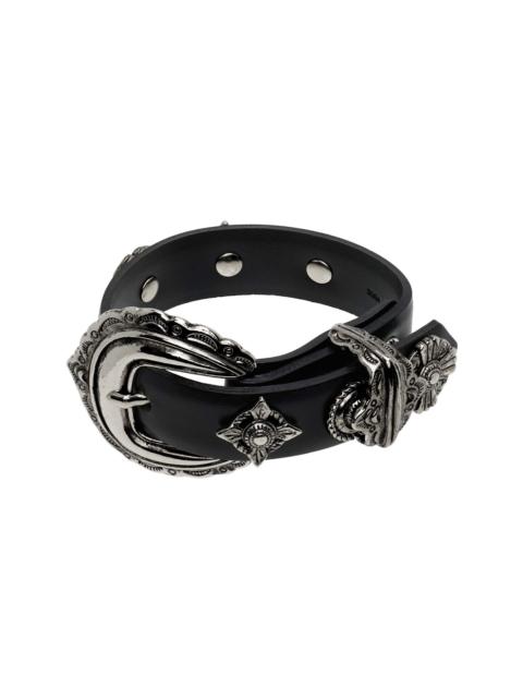 Motif Leather Bangle Bracelet