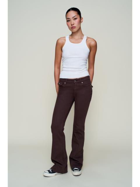 LOW RISE FLARE TWILL PANT