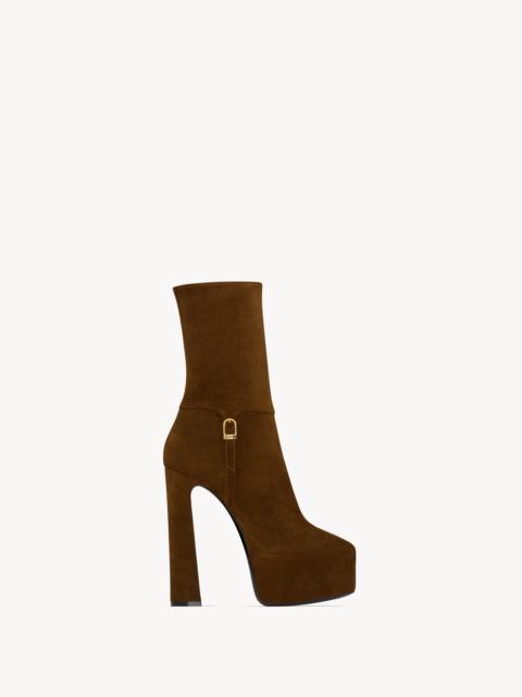 NICO PLATFORM BOOTIES IN SUEDE