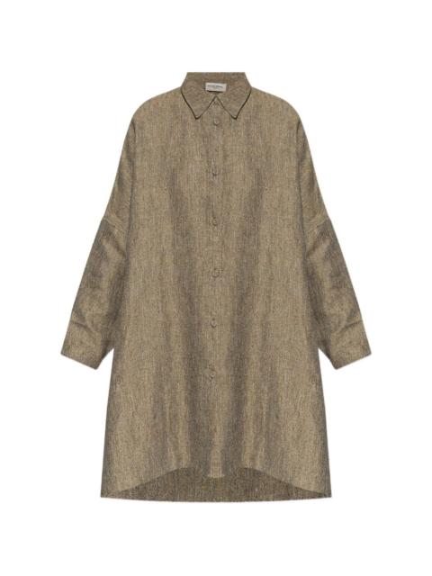 button-fastening linen shirt