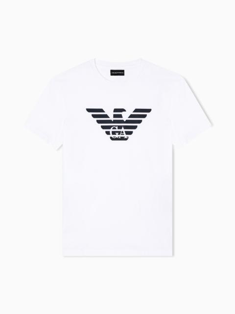 Pima-jersey T-shirt with logo print