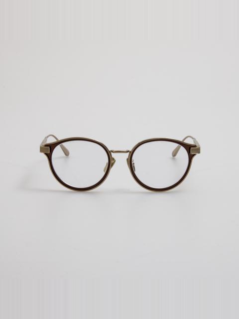 Anthony Oval Optical Frame in Metallic Brown