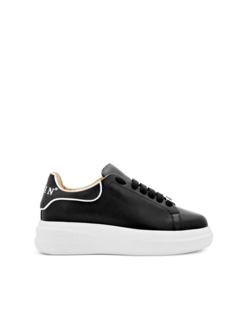 lace-up leather sneakers
