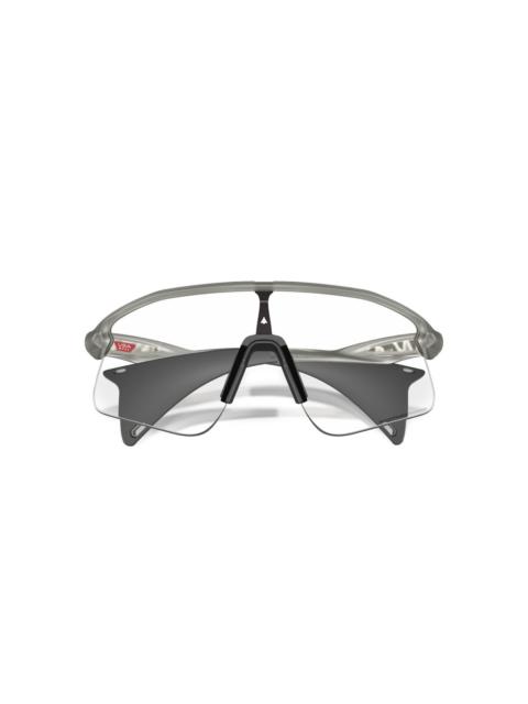 oversized-frame clear-lens sunglasses
