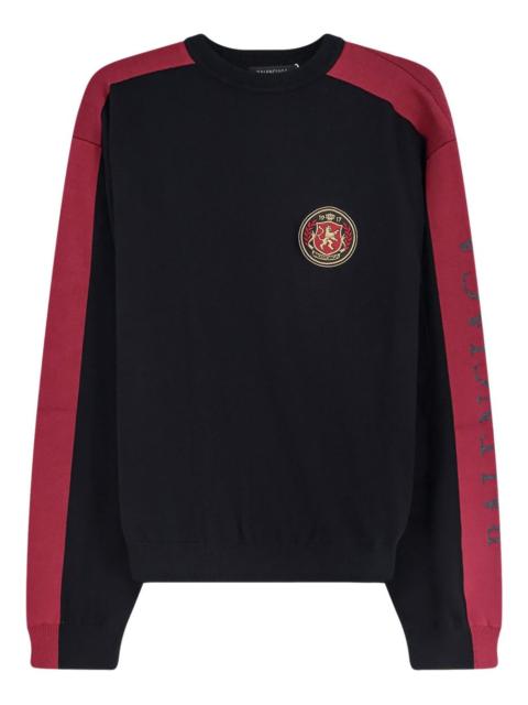embroidered-logo long-sleeve sweater