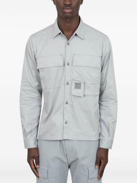 multi-pocket organic-cotton shirt