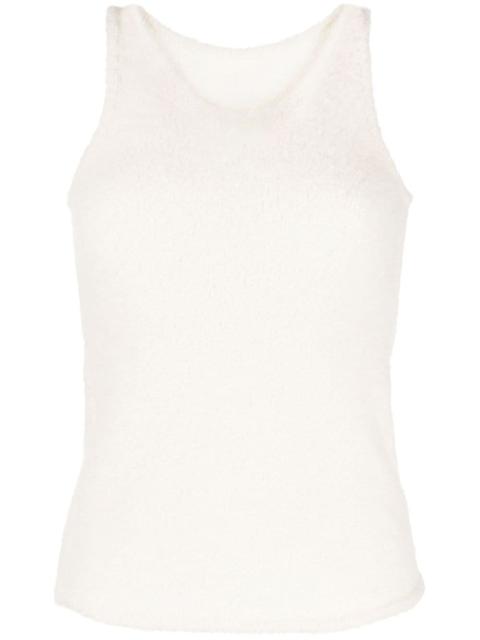 sleeveless fleece knitted top