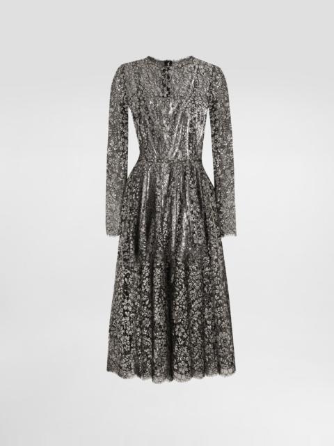 Lamé lace dress