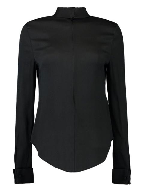long-sleeve mock-neck shirt