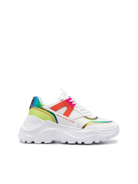 gradient-effect panelled sneakers