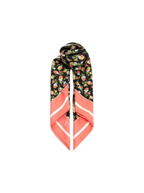 floral-print scarf