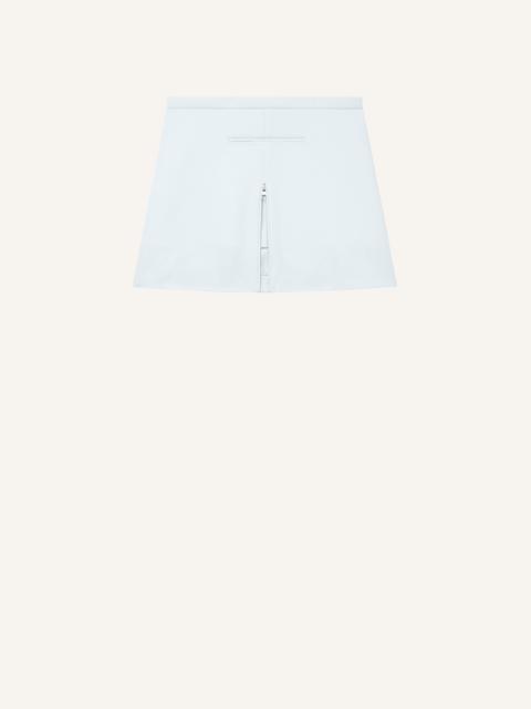 TAILORED ZIPPED TWILL MINI SKIRT