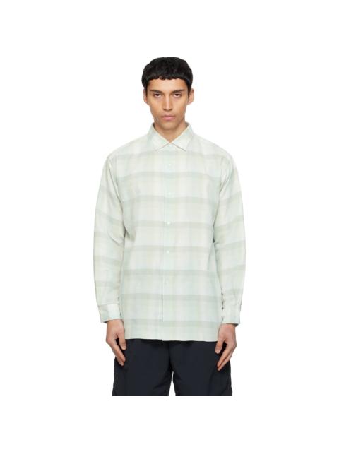 Green Regular Collar Wind Shirt