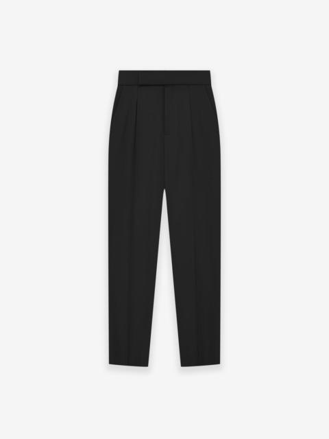 Wool Gabardine Single Pleat Trouser
