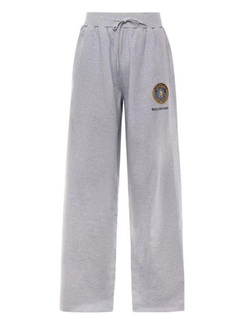 logo-embroidered drawstring track pants