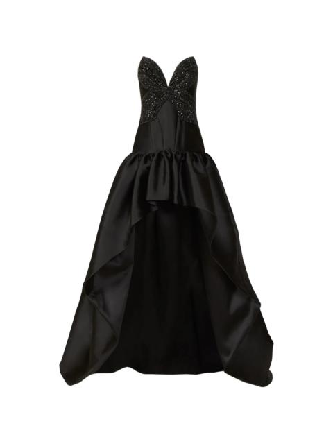 Costarellos Thara Crystal-appliqué High-low Asymmetric Dress