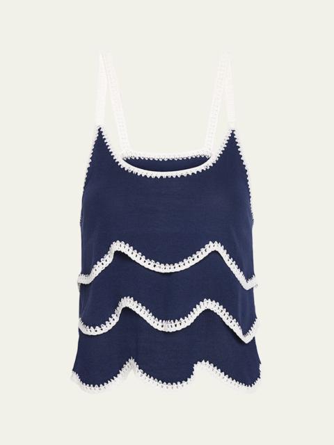 Ariel Embroidered Sleeveless Top