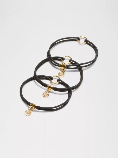 Logo Charm Hair Ties *3 Pack